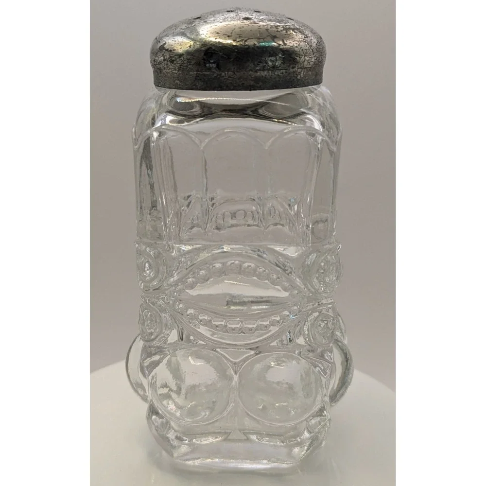 Mosser Glass Crystal Opalescent‎ Salt Pepper Shaker Eye Winker Pattern